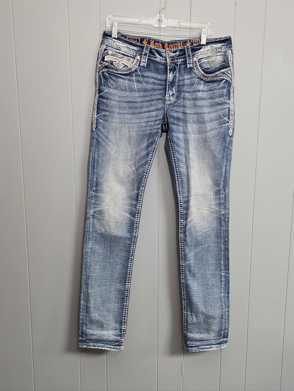 NWOT Rock Revival Eilish Mid Rise Straight Jeans Size 31